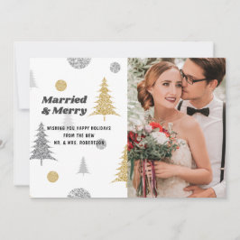 Verheiratet & Merry Festive Glitzer Foto