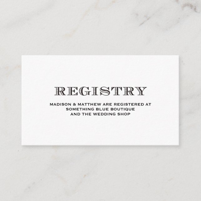 Verheiratet | Registrierungskarte für Hochzeiten Begleitkarte (Vorderseite)