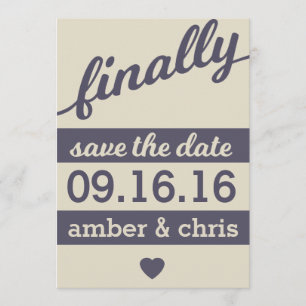 Verheiratet schließlich erhalten! Datum freihalten Save The Date