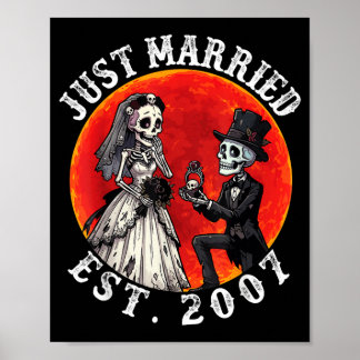 Verheiratet seit 2007 Skelett Braut Bräutigam 19. Poster