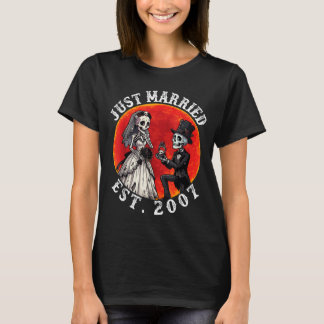 Verheiratet seit 2007 Skelett Braut Bräutigam 19.  T-Shirt