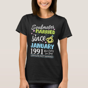 Verheiratet seit Januar 1991, mit einer Dauer von  T-Shirt