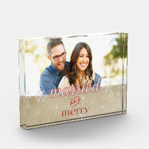 Verheiratet und fröhlich zu Weihnachten Fotoblock