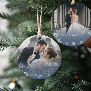 Verheiratet und hell   Weihnachten im Foto Keramik Ornament