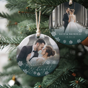 Verheiratet und hell   Weihnachten im Foto Keramik Ornament
