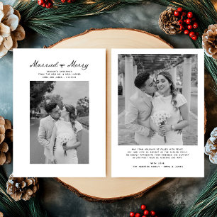 Verheiratet und Merry Bow Foto Weihnachten Neuaufl