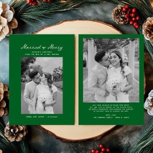 Verheiratet und Merry Bow Foto Weihnachten Neuaufl