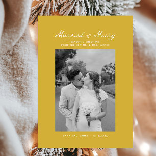 Verheiratet und Merry Bow Foto Weihnachten Neuaufl
