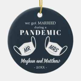 VERHEIRATET während einer Pandemie Keramik Ornament