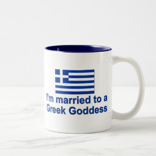 Verheiratet zu einer griechischen Göttin Zweifarbige Tasse