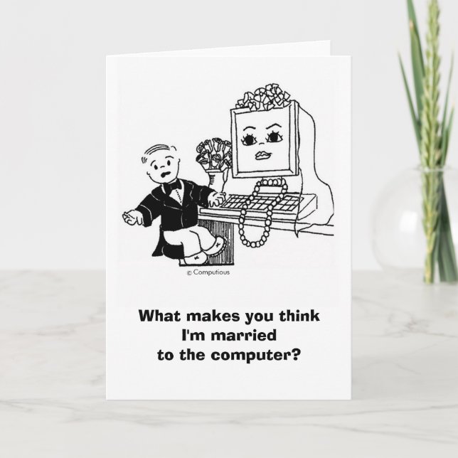 VERHEIRATET ZUM COMPUTER? Karte (Vorderseite)