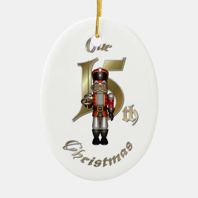 Verheiratete 15. Weihnachtsverzierung Keramik Ornament (Vorne)