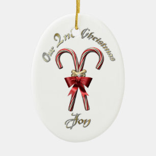 Verheiratete 2. Weihnachtsverzierung Keramikornament