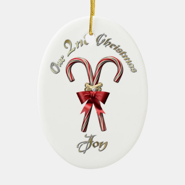 Verheiratete 2. Weihnachtsverzierung Keramikornament (Vorne)