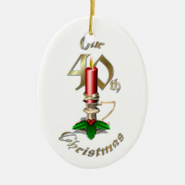 Verheiratete 40. Weihnachtsverzierung Keramik Ornament