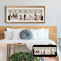 VERHEIRATETE 7-Bild- und Schwarz-FotoCollage