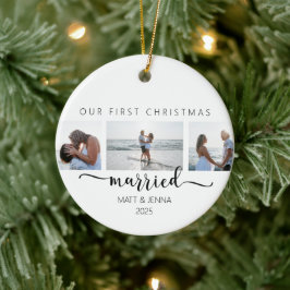 Verheiratete Erstweihnachtsdekoration Keramik Ornament