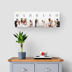VERHEIRATETE Fotomaterial 7 Bild weiß und blau Leinwanddruck