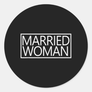 Verheiratete Frau Ehefrau Hochzeit Ehe Paar Runder Aufkleber