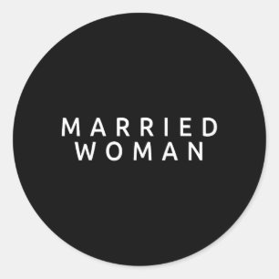 Verheiratete Frau Ehefrau Lustige Hochzeit Ehe Paa Runder Aufkleber
