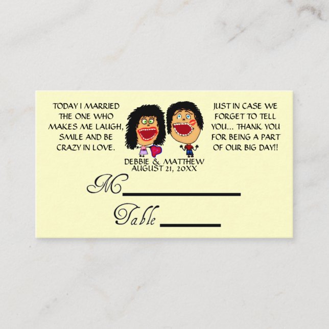 Verheiratete Hochzeitsplätze für meine besten Freu Platzkarte (Vorderseite)