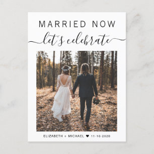 Verheiratete jetzt feiern wir Foto Hochzeit Ankündigungspostkarte