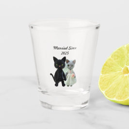 Verheiratete Katzen 2025 Schnapsglas