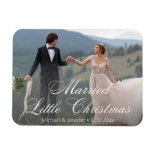 verheiratete kleine Weihnachten Hochzeitsfoto Urla Magnet