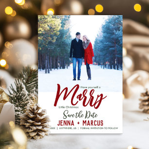 Verheiratete kleine Weihnachten Save the Date