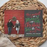 Verheiratete kleine Weihnachten Save the Date<br><div class="desc">Weihnachts-Foto Save the Date</div>
