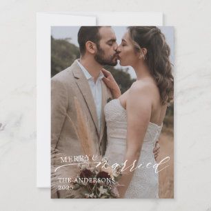 Verheiratete Overlay-Hochzeit Dankeskarte