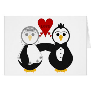 Verheiratete Pinguine denken Liebe