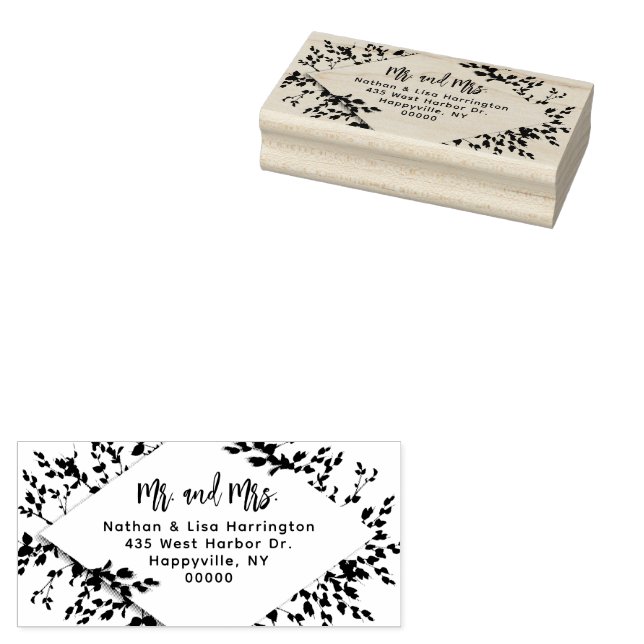 Verheiratete Rücksendeadresse Gummistempel (Stempel)