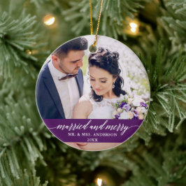 Verheiratete und fröhliche Hochzeitskalligraphie L Keramik Ornament