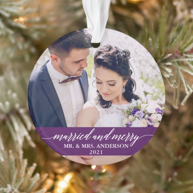 Verheiratete und fröhliche Kalligrafie Hochzeit Li Ornament (Baum)