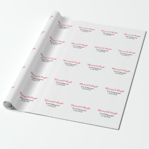 Verheiratete und helle Paarnamen Hochzeitsdatum hi Geschenkpapier