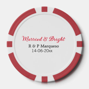 Verheiratete und helle Paarnamen Hochzeitsdatum hi Pokerchips