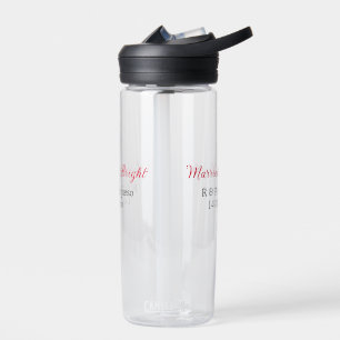 Verheiratete und helle Paarnamen Hochzeitsdatum hi Trinkflasche