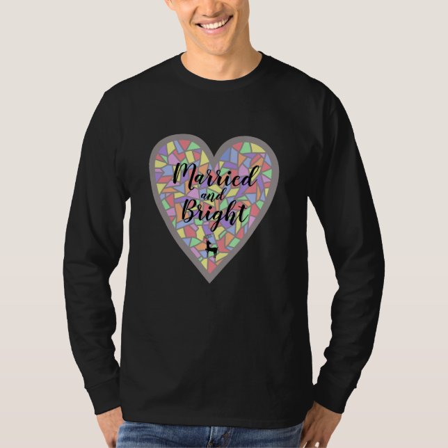 Verheiratete und helle Weihnachten T-Shirt (Vorderseite)