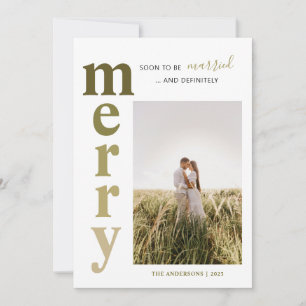 Verheiratete und Merry Newlywed Foto Holiday Card Feiertagskarte