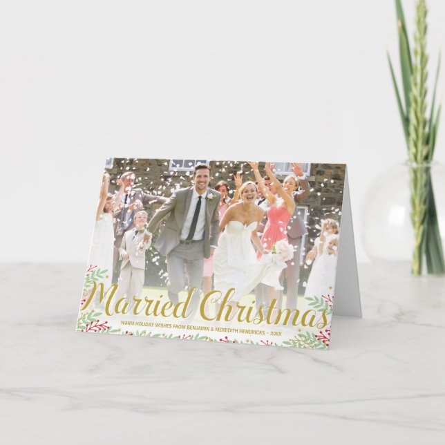 Verheiratete Weihnachten | Faltes Newlyweds Holida (Vorderseite)