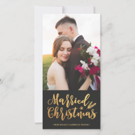 Verheiratete Weihnachten | Modernes Pine Gold Foto