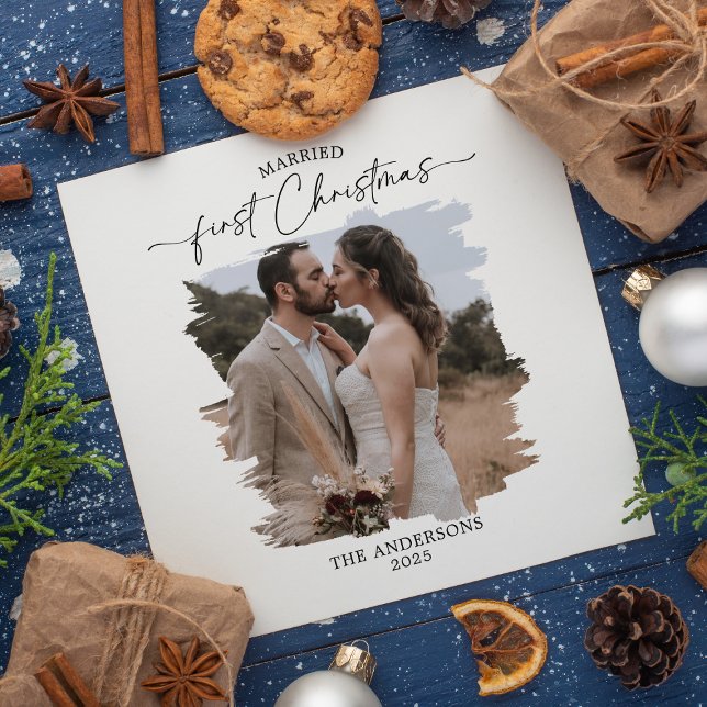 Verheiratete Weihnachts-Foto-Hochzeit Dankeskarte (Von Creator hochgeladen)