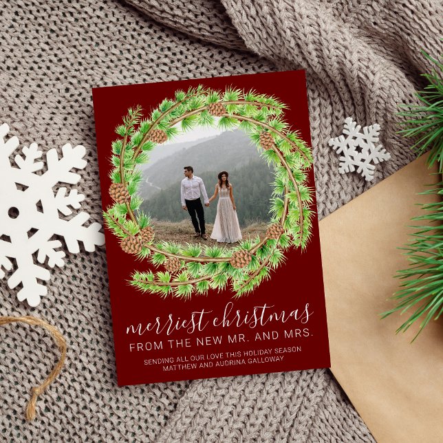 Verheiratete Weihnachts-Fotokarte Feiertagskarte (Von Creator hochgeladen)