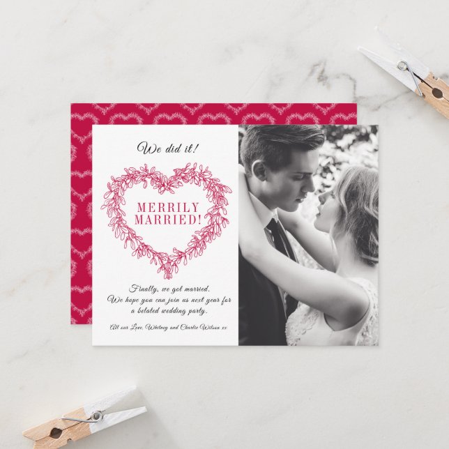 Verheiratete Weihnachtsfeiertage (Vorderseite/Rückseite Beispiel)