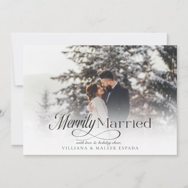 Verheiratete Weihnachtskarte Einladung (Vorderseite)