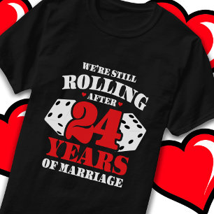 Verheirateten 24 Jahre lustiges 24-jähriges Besteh T-Shirt