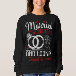Verheirateten 28 Jahre und auf ewig warten wir Sweatshirt