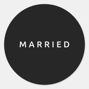 Verheirateter Ehemann Ehefrau Heirat Hochzeit Lust Runder Aufkleber