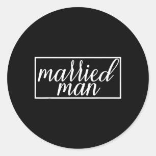 Verheirateter Mann Ehemann Hochzeit Ehe Lustiges P Runder Aufkleber